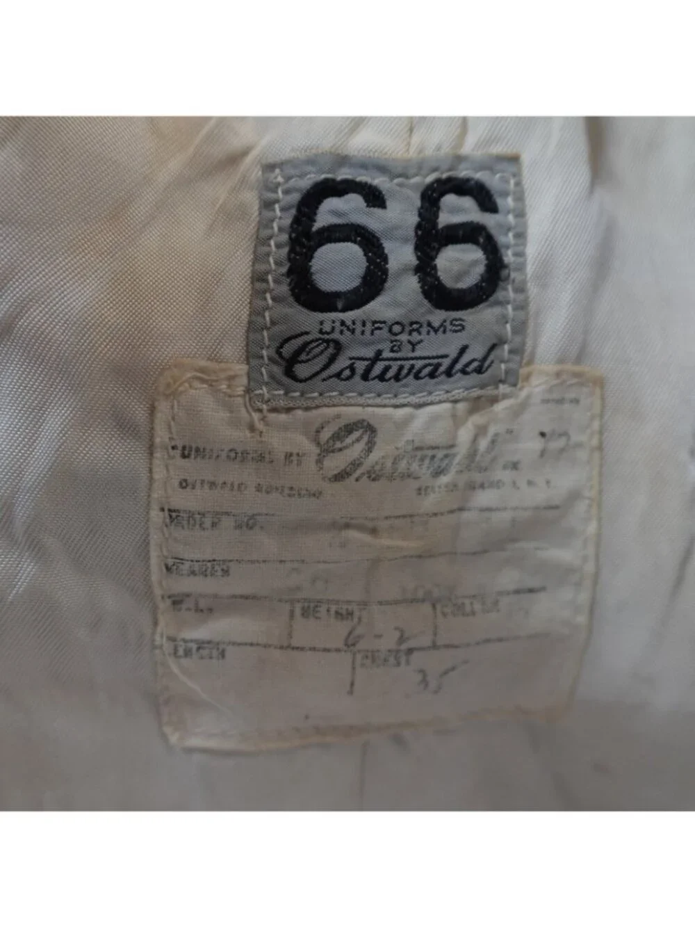 Marching Band Vest  XS Beige Dunbar Vintage Ostwald 70s